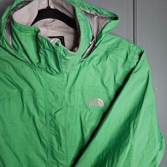 The North Face Hyvent Windbreaker, green with gray, Women's size Large - Picture 1 of 8